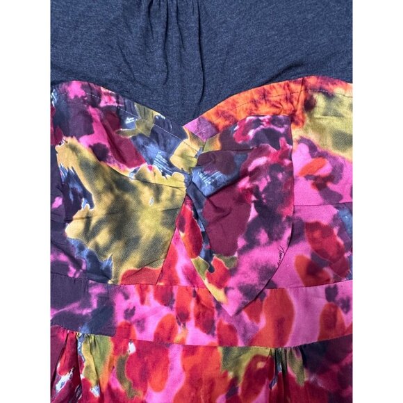 Trina Turk L.A Women's Mock Strapless Watercolor Dress Size 8 Wool / Silk USA - Picture 4 of 9